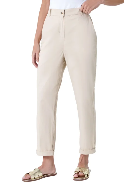 Roman Stone Petite Cotton Blend Stretch Chino Trousers - 16 Image 2