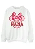 Spiral Galaxy Disney Minnie Mouse Best Nana Leopard White Sweatshirt - Large Image 1