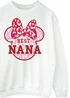 Spiral Galaxy Disney Minnie Mouse Best Nana Leopard White Sweatshirt - Large Image 2