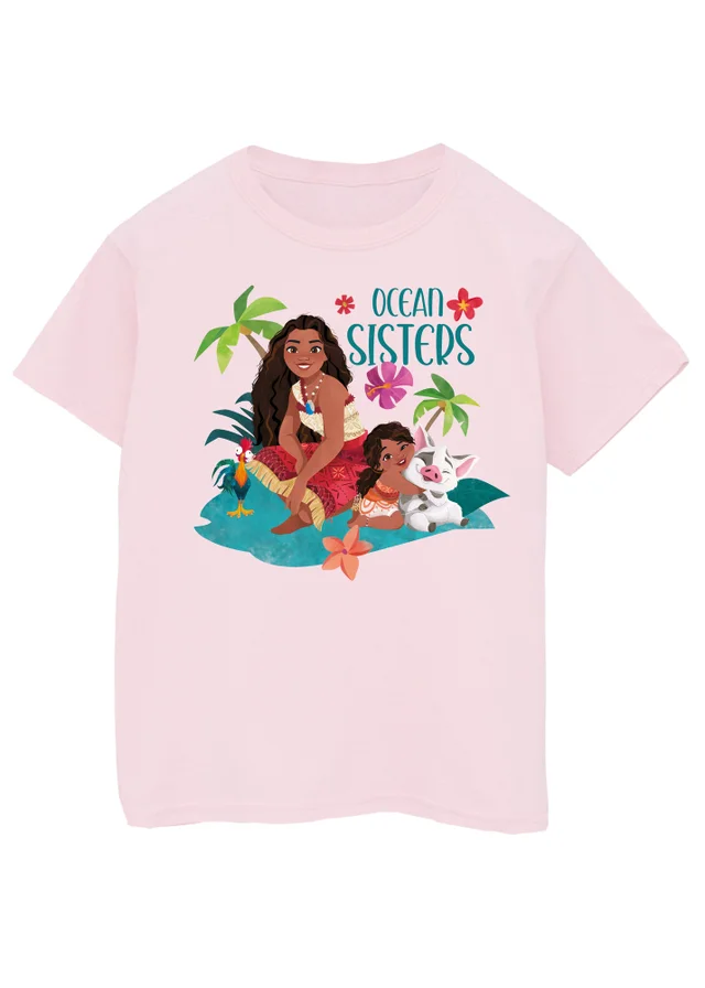 Ada & Ted Disney Moana & Simea Ocean Sisters Girls Pink T-Shirt (3-13 Years)