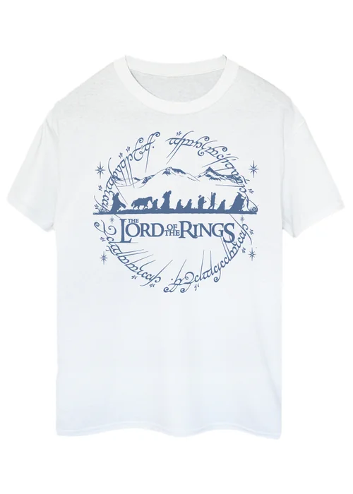Spiral Galaxy Lord Of The Rings Circle White T-Shirt - Small Image 1