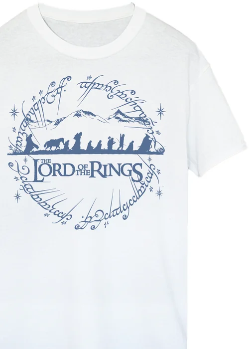 Spiral Galaxy Lord Of The Rings Circle White T-Shirt - Small Image 2