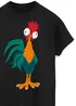 Spiral Galaxy Disney Moana 2 Hei Hei Black T-Shirt - 5XL Image 2