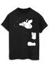 Spiral Galaxy Disney Mickey Mouse Split Black T-Shirt - Medium Image 1