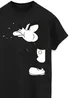 Spiral Galaxy Disney Mickey Mouse Split Black T-Shirt - Medium Image 2