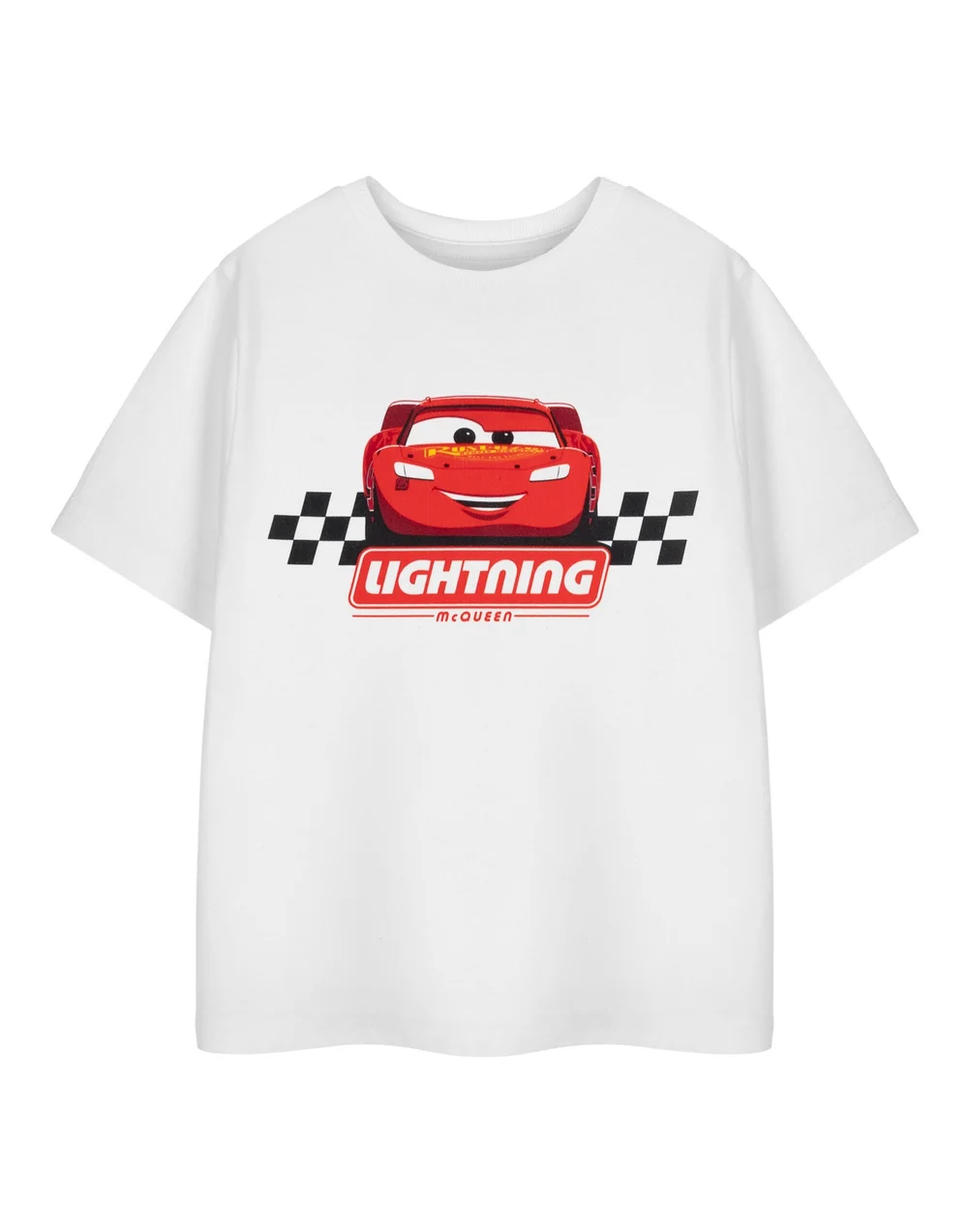 Disney White Cars Lightning McQueen Kids T-Shirt (3-14 Years) - Age 11-12 Years Image 1