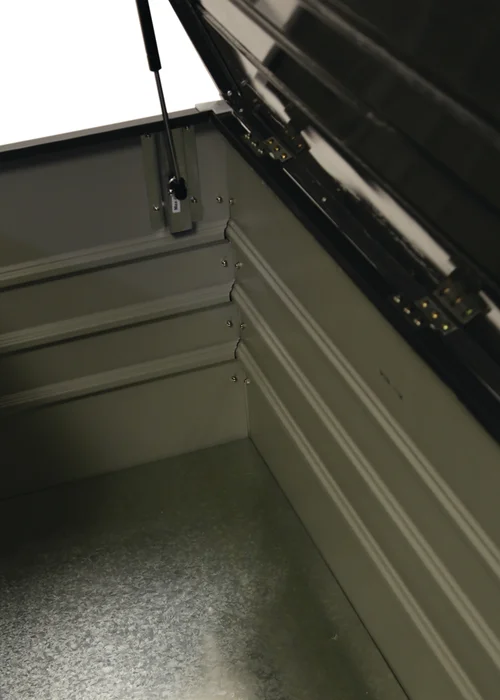 Charles Bentley Metal Storage Chest w/ Lock & Key Waterproof Seal Hydraulic Lid (H62cm x L132cm x W61cm) - One Size Image 3