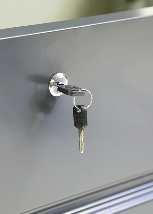 Charles Bentley Metal Storage Chest w/ Lock & Key Waterproof Seal Hydraulic Lid (H62cm x L132cm x W61cm) - One Size Image 4