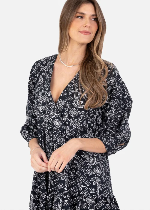 Lovedrobe Monochrome Cotton Mini Smock Dress - 12 Image 3