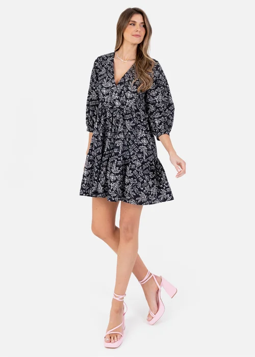 Lovedrobe Monochrome Cotton Mini Smock Dress - 12 Image 1