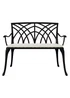 Charles Bentley 2 Seater Metal Cast Aluminium Garden Patio Bench - One Size Image 3