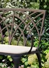 Charles Bentley 2 Seater Metal Cast Aluminium Garden Patio Bench - One Size Image 2