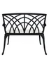 Charles Bentley 2 Seater Metal Cast Aluminium Garden Patio Bench - One Size Image 5