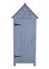 Charles Bentley FSC Slim Tall Garden Storage Shed Grey - One Size Image 5
