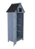 Charles Bentley FSC Slim Tall Garden Storage Shed Grey - One Size Image 4