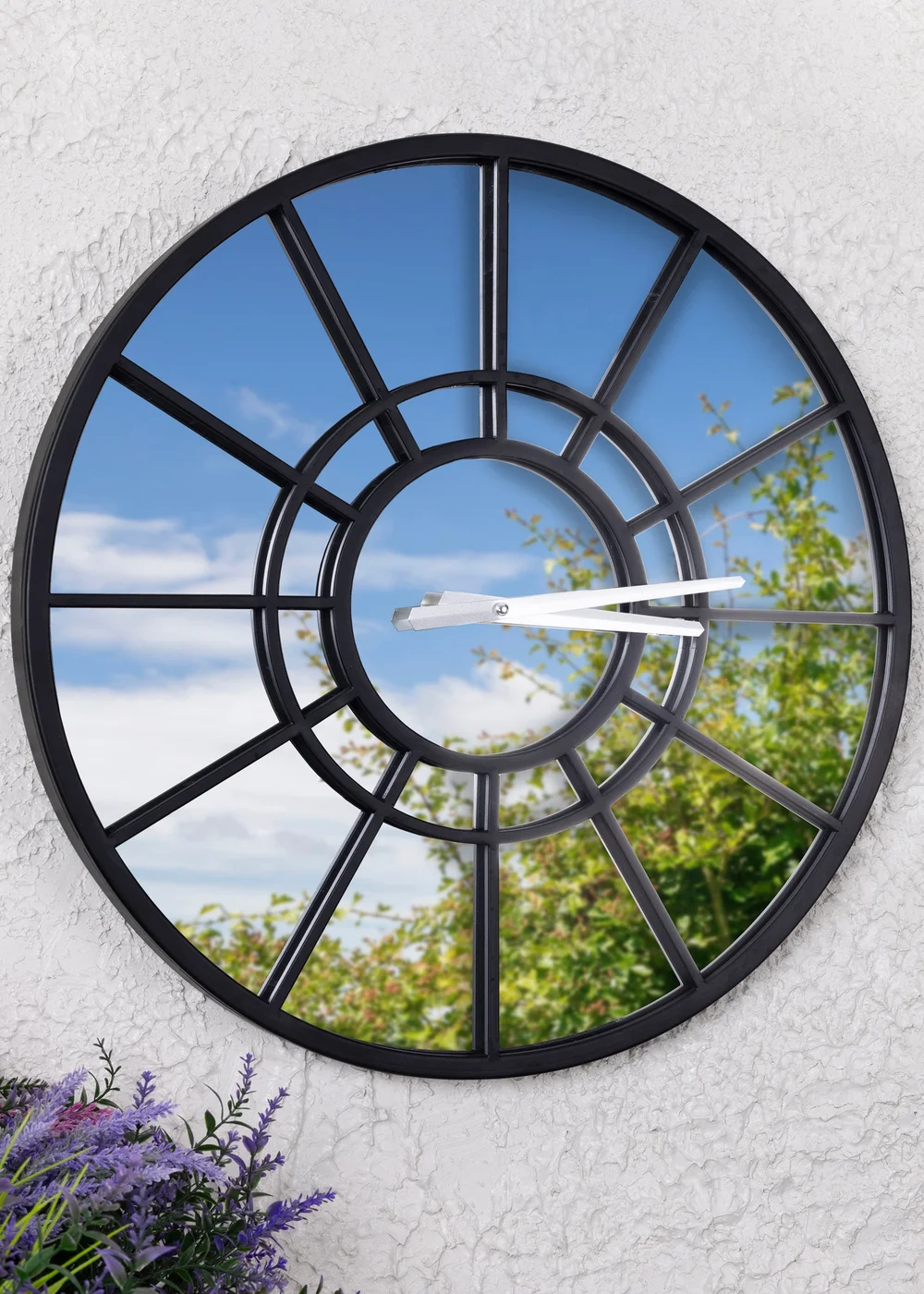 Charles Bentley Buttermere Indoor Outdoor Mirrored Skeleton Wall Clock - One Size Image 1