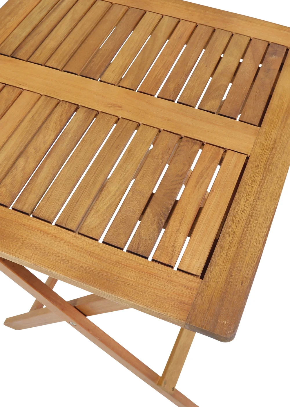 Charles Bentley Wooden Square Foldable Table FSC Certified (H74cm x W60cm x D60cm) - One Size Image 6