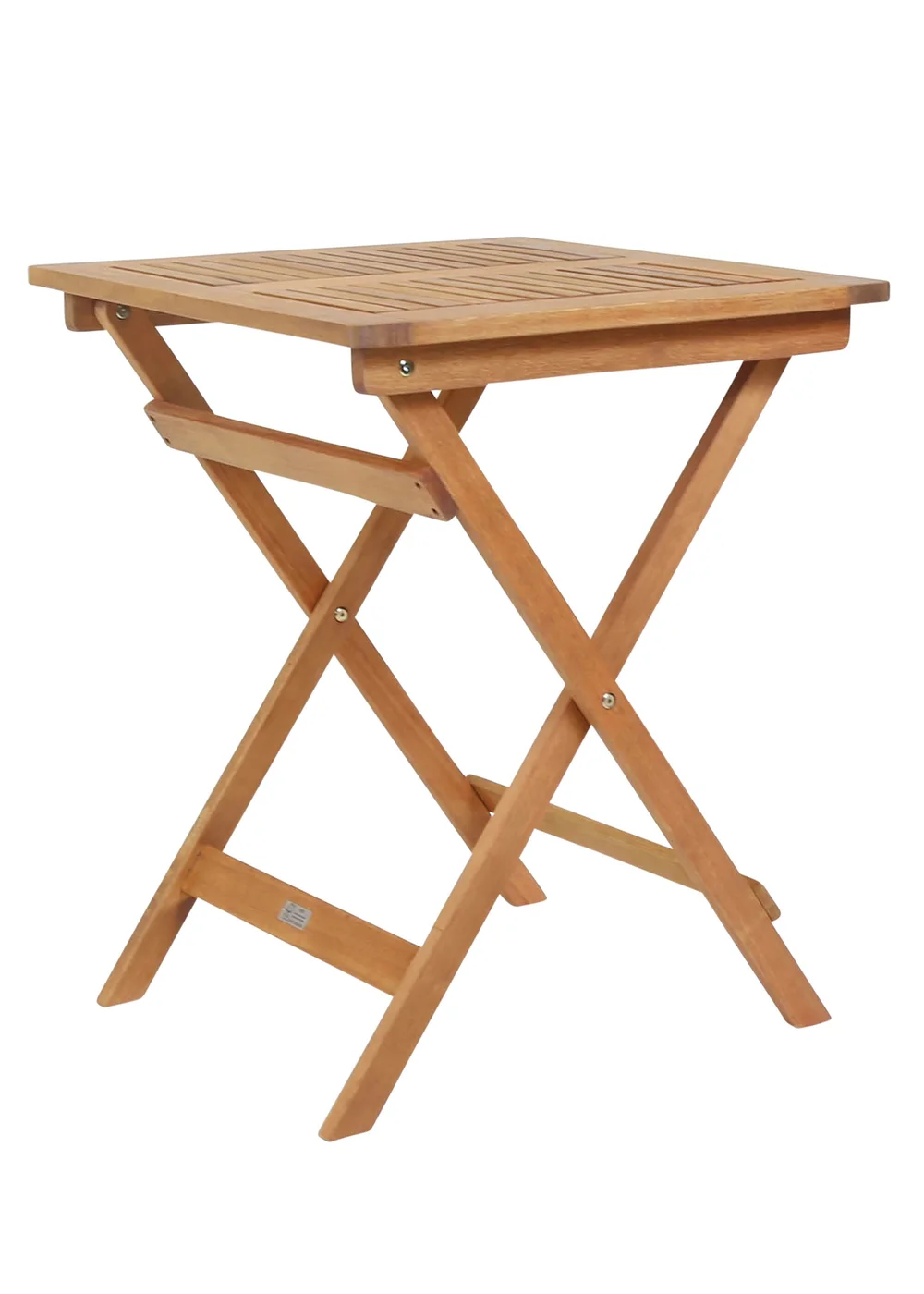 Charles Bentley Wooden Square Foldable Table FSC Certified (H74cm x W60cm x D60cm) - One Size Image 3