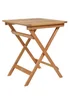 Charles Bentley Wooden Square Foldable Table FSC Certified (H74cm x W60cm x D60cm) - One Size Image 3