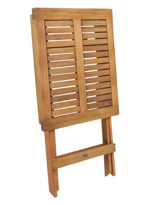 Charles Bentley Wooden Square Foldable Table FSC Certified (H74cm x W60cm x D60cm) - One Size Image 4