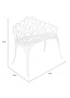Charles Bentley White Tulip Cast Aluminium Metal 2 Seats Garden - One Size Image 6