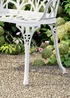 Charles Bentley White Tulip Cast Aluminium Metal 2 Seats Garden - One Size Image 3