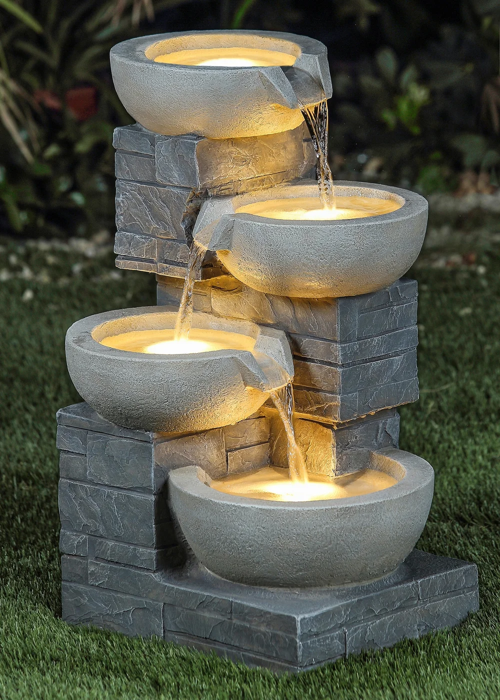 Charles Bentley Rhine Cascading Water Feature (H55.5cm x W37cm x D31cm) - One Size Image 1