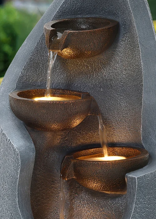 Charles Bentley Tiber Cascading Water Feature (H67cm x W27.5cm x D27cm) - One Size Image 3