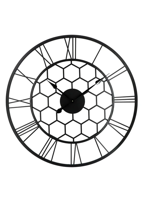 Charles Bentley Stanwick Indoor Outdoor Round Skeleton Wall Clock (Dia. 90cm) - One Size Image 4