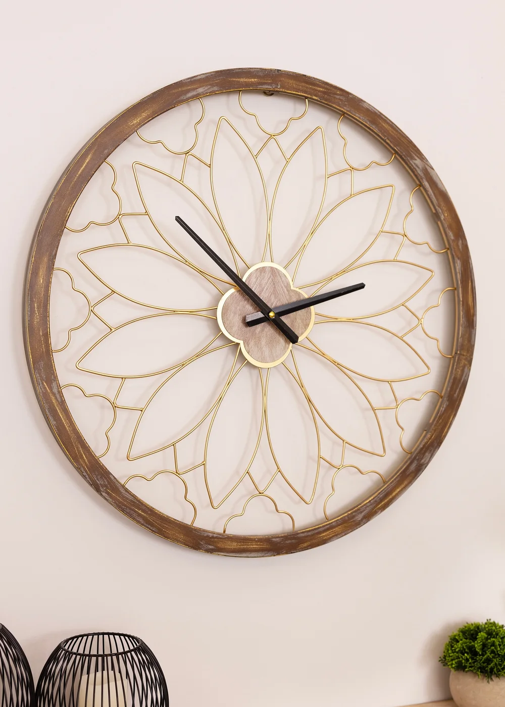 Charles Bentley Ullswater Indoor Outdoor Round Skeleton Wall Clock (Dia. 60cm) - One Size Image 2