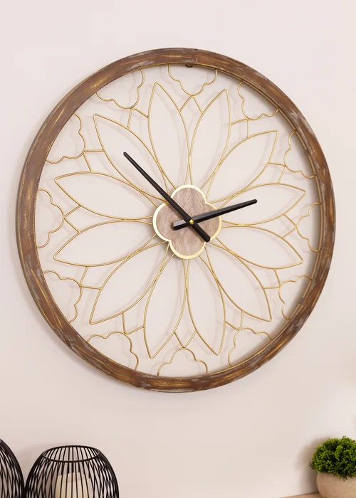 Charles Bentley Ullswater Indoor Outdoor Round Skeleton Wall Clock (Dia. 60cm) - One Size Image 2