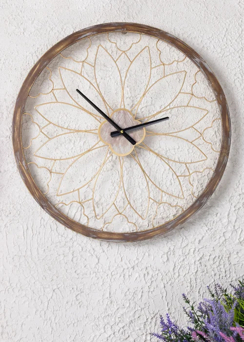 Charles Bentley Ullswater Indoor Outdoor Round Skeleton Wall Clock (Dia. 60cm) - One Size Image 1