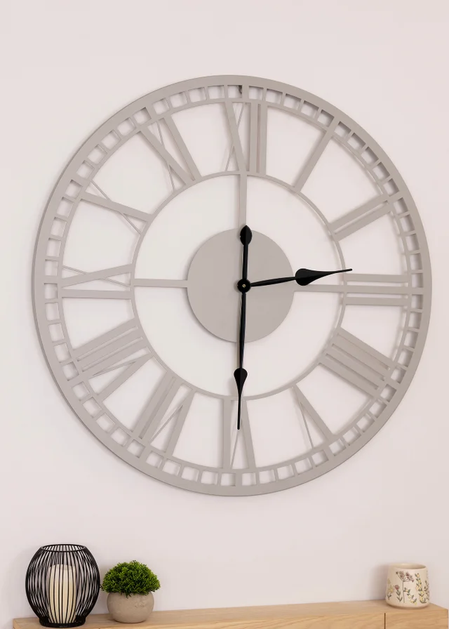 Charles Bentley Malham Indoor Outdoor Round Skeleton Wall Clock (Dia. 90cm)