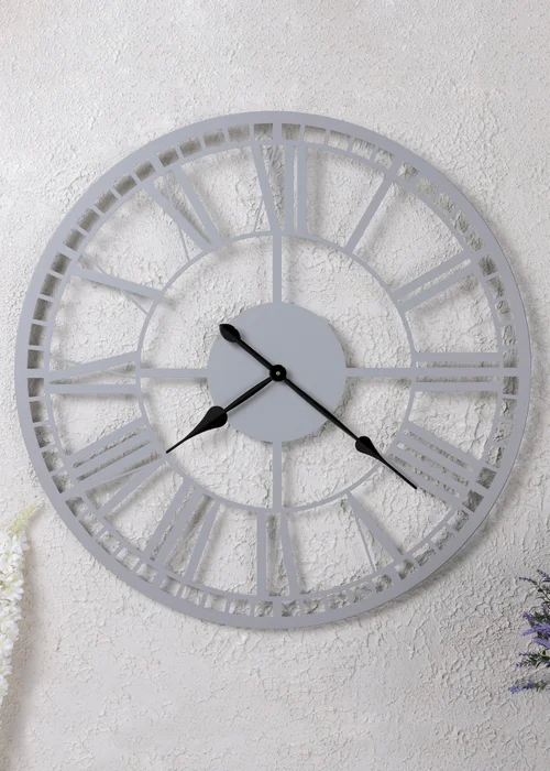 Charles Bentley Malham Indoor Outdoor Round Skeleton Wall Clock (Dia. 90cm) - One Size Image 2