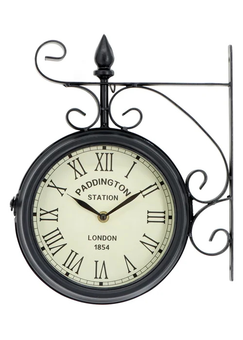 Charles Bentley Paddington Indoor Outdoor Double Sided Wall Clock (H32cm x W27cm) - One Size Image 4