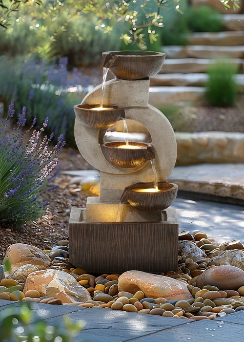 Charles Bentley Nile Cascading Water Feature (H59.5cm x W31cm x D25cm) - One Size Image 1
