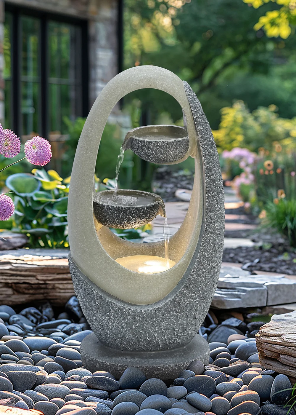 Charles Bentley Loire Cascading Water Feature (H59.5cm x W30cm x D23.5cm) - One Size Image 1