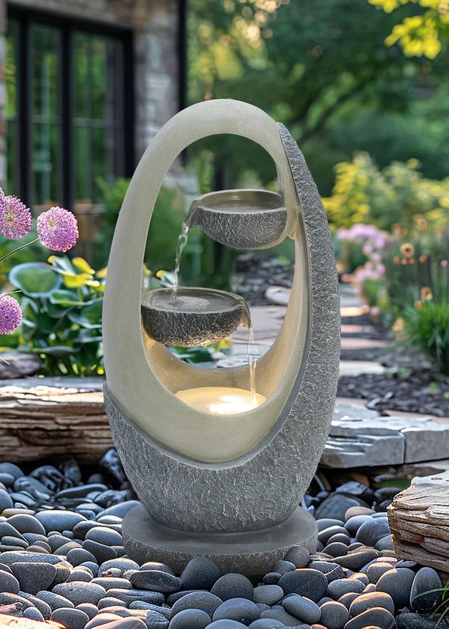 Charles Bentley Loire Cascading Water Feature (H59.5cm x W30cm x D23.5cm)