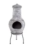 Charles Bentley Outdoor Medium Natural Clay Chiminea Patio Heater Firepit (H85cm x W36cm) - One Size Image 4