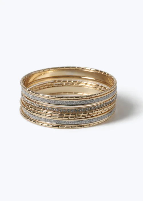 Multipack Gold Bangles - One Size Image 1