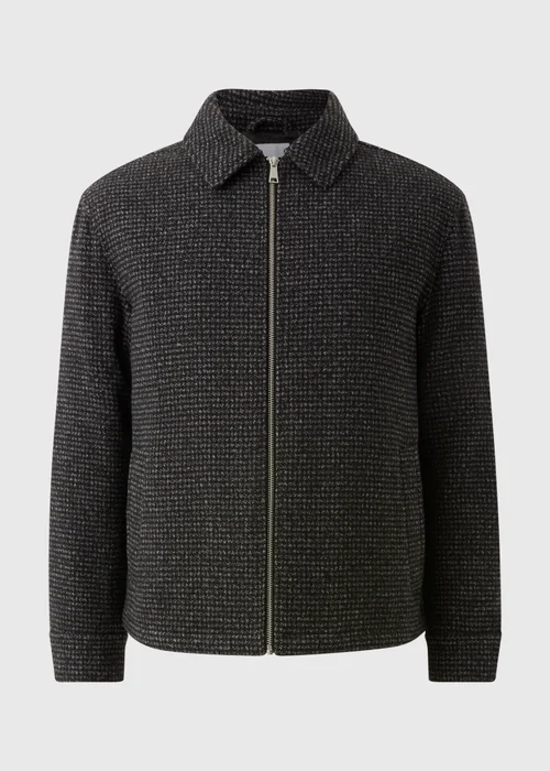 Grey Smart Check Zip Through Jacket - S Image 4