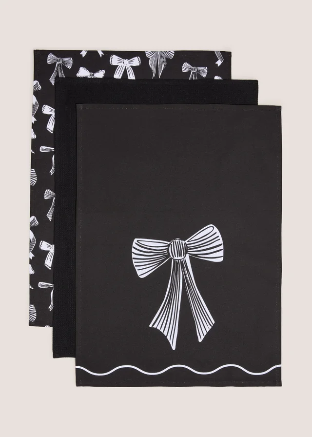 Black Bow Tea Towels