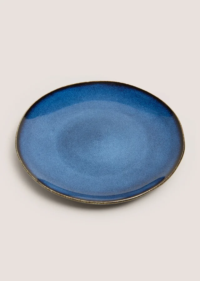 Dark Blue Reactive Dinner Plate