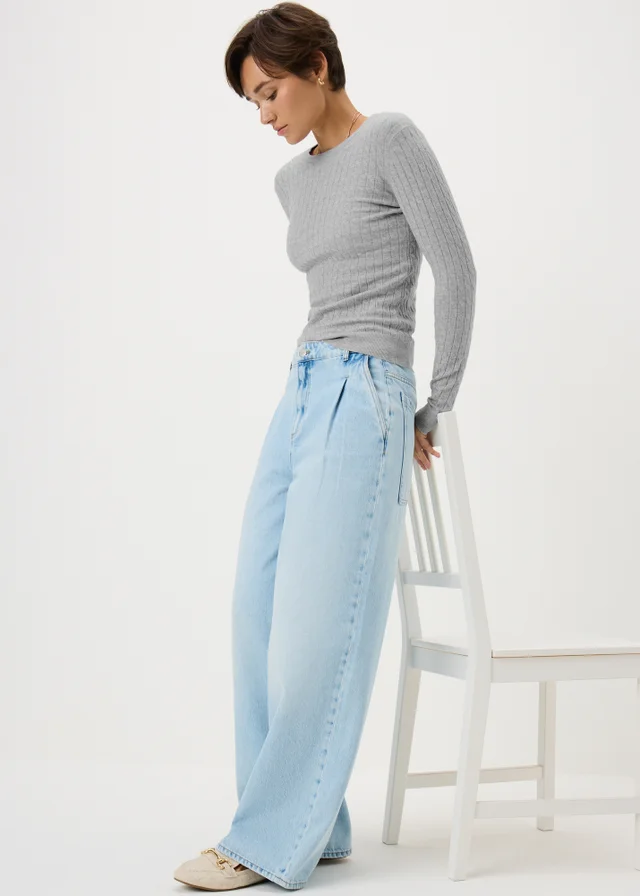 Light Grey Baby Cable Jumper