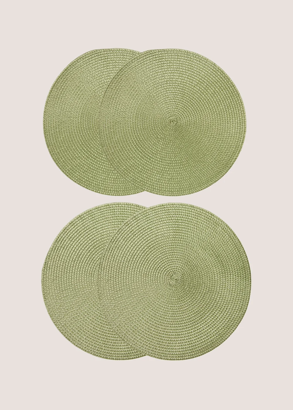 4 Pack Green Woven Placemats Image 1