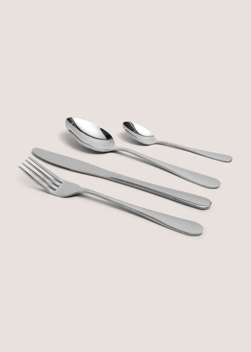 16 Piece Black Cutlery Set Image 2
