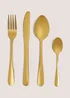 16 Piece Gold Cutlery Set Image 1