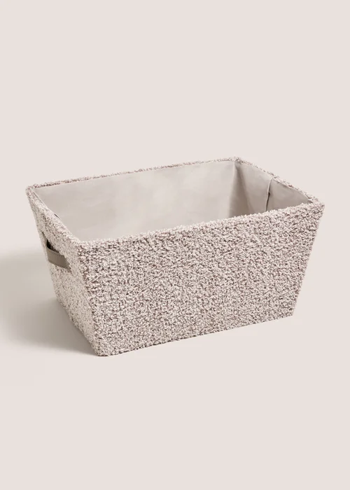 Grey Boucle Taper Basket Image 1