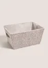 Grey Boucle Taper Basket Image 1
