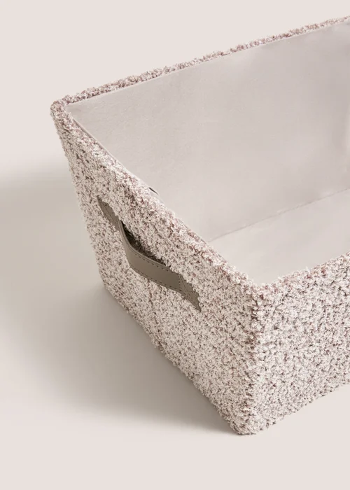 Grey Boucle Taper Basket Image 2